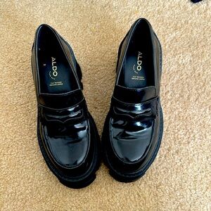 Platform loafers, worn once.